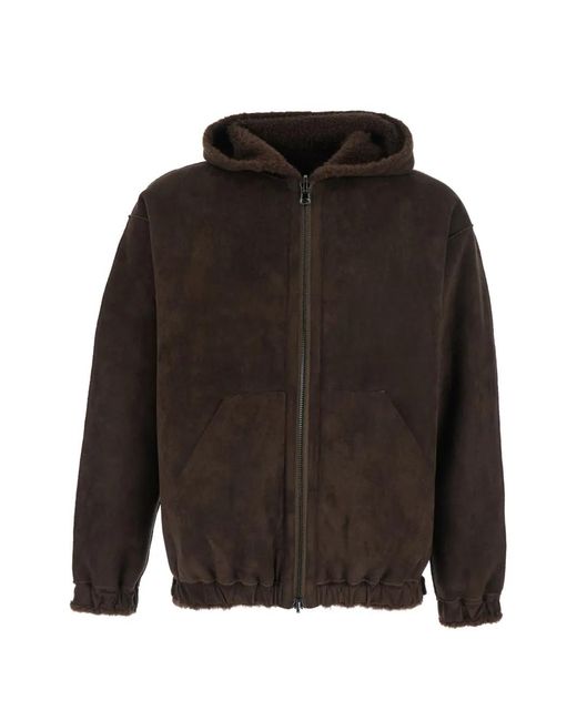 VALENTINI 1972 Gray Reversible Hooded Jacket for men