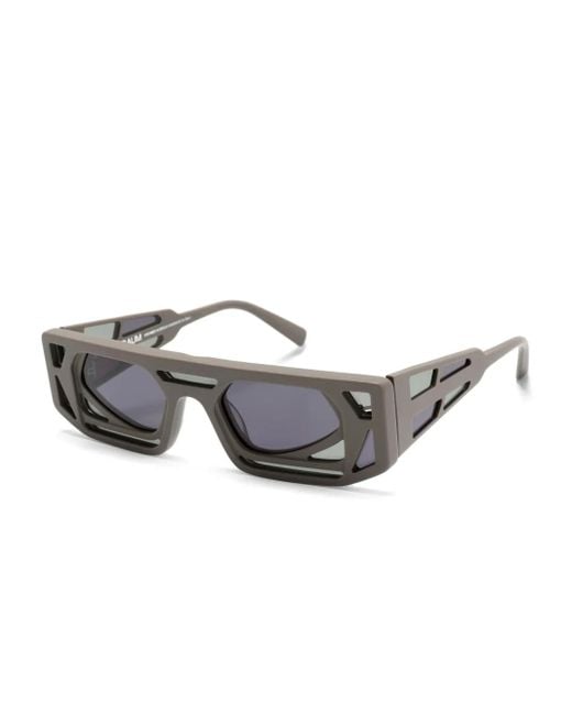 Kuboraum Gray Mask T9 Rectangle-Frame Sunglasses
