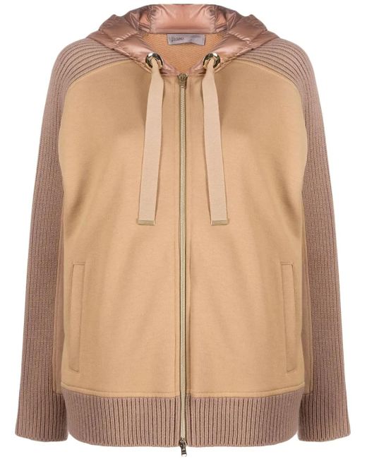 Herno Natural Hooded Zip-Up Jacket