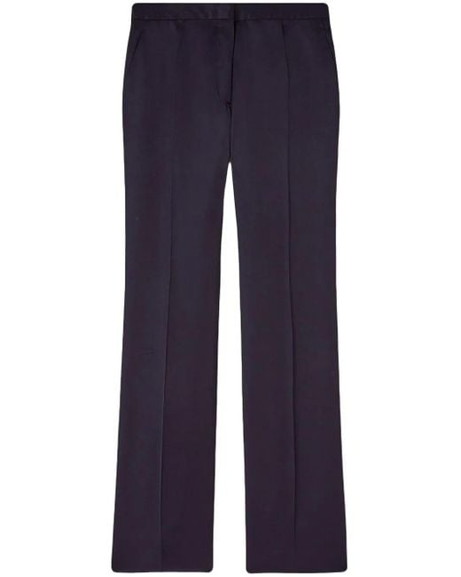 Jil Sander Blue Pressed-Crease High-Waisted Trousers