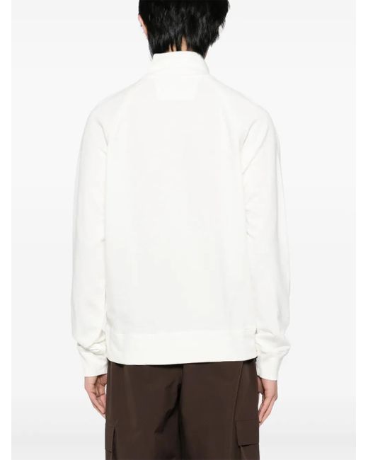 メンズ C P Company フリース スウェットシャツ White