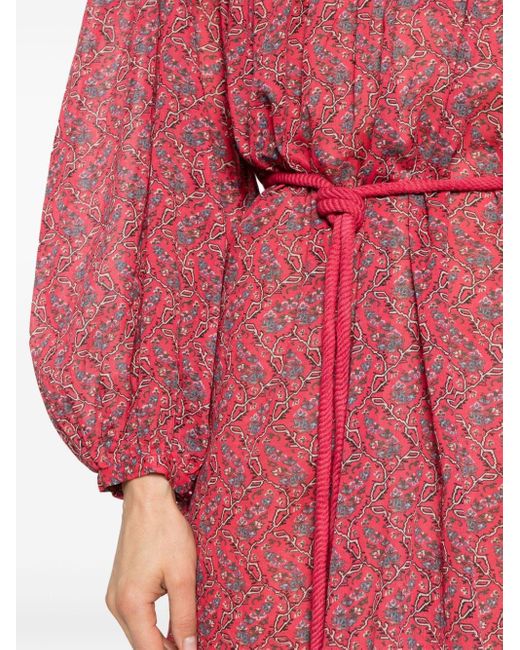 Isabel Marant Pink Kildi Kleid mit Blumen-Print