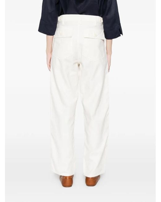 Polo Ralph Lauren White Straight-Leg Trousers