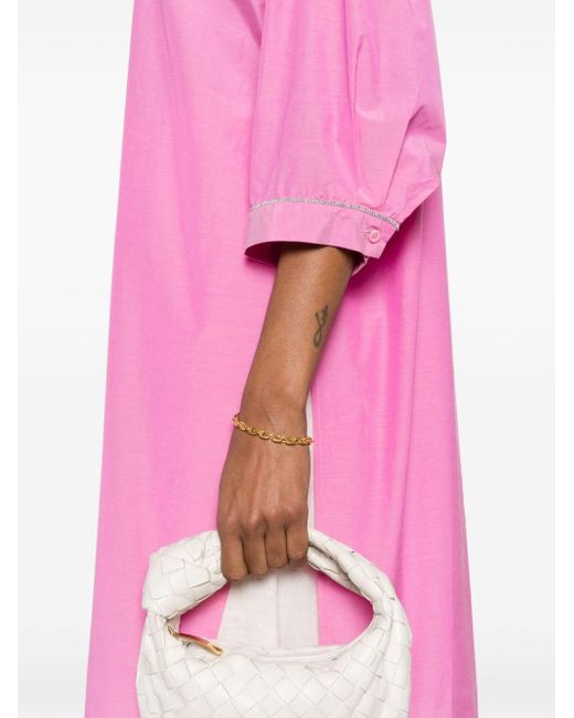 Peserico Pink Cotton Blend Shirt Dress