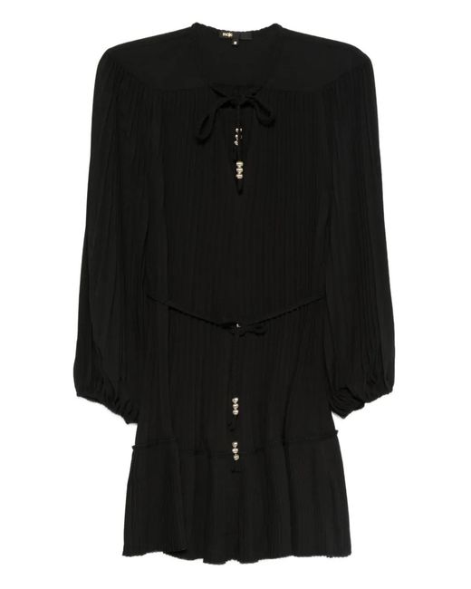 Maje Black Pleated Dress