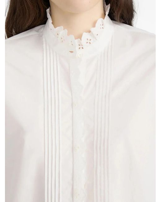 FRAME White Keepsake Pintuck Shirt