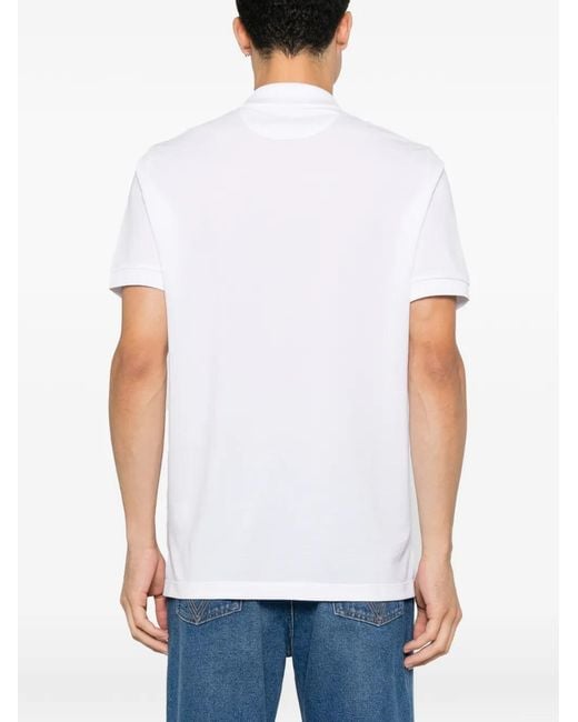 Polo À Logo Brodé Fendi pour homme en coloris White