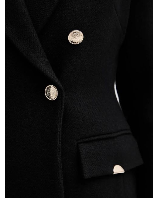 Morgan Black Buttoned Coat