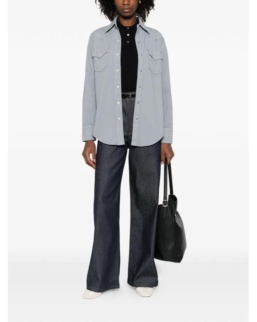 A.P.C. Gray Chemise Western