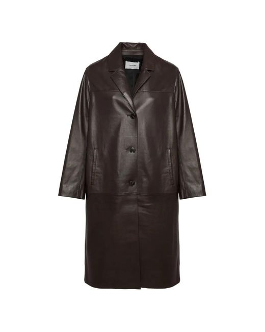 Abrigo Recto Yves Salomon de color Brown