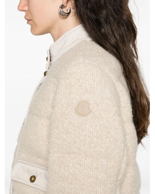 Moncler Natural Blandy Bouclé-Jacke Aus Tweed
