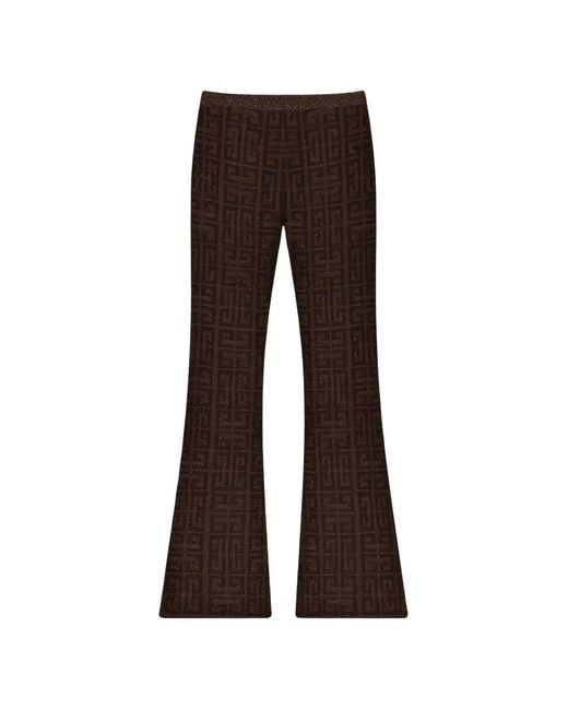 Givenchy Brown Pantalon À Motif 4G