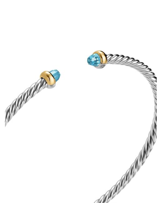 David Yurman White Micro Cable Flex Bracelet
