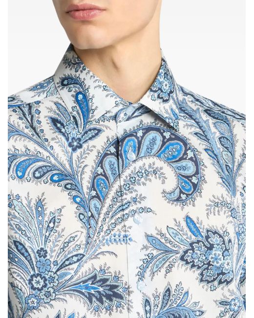 Etro Blue Rome Shirt for men