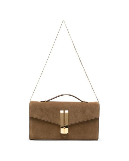 DeMellier London White The Vancouver Leather Clutch Bag