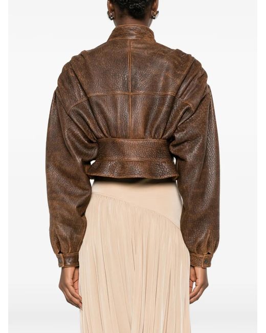 Chloé Brown Veste À Taille Ceinturée