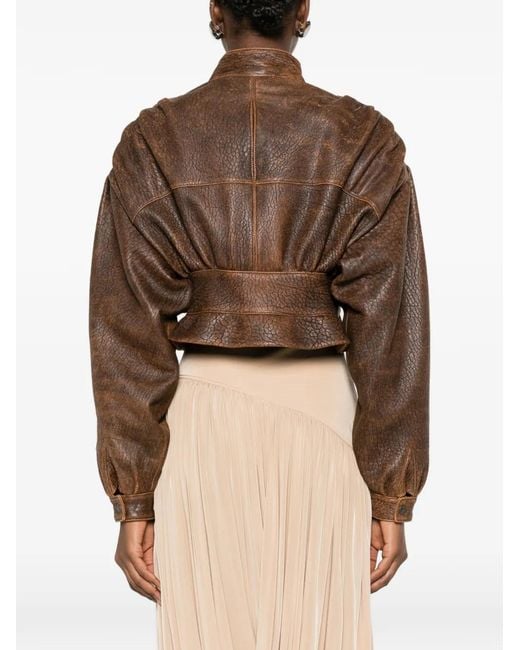 Chloé Brown Veste À Taille Ceinturée