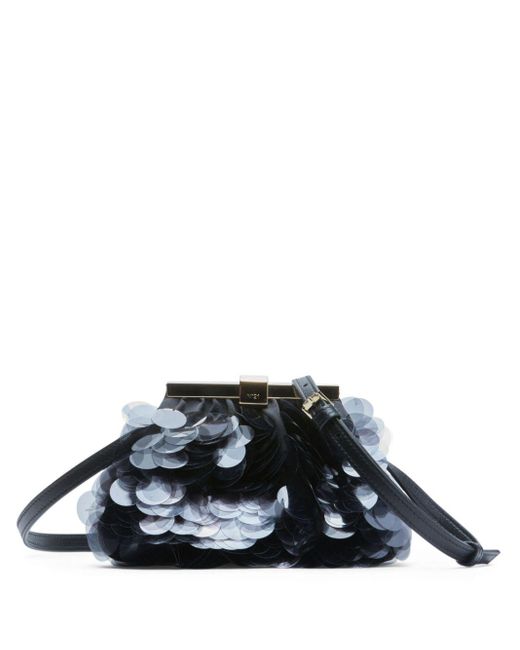 N°21 Black Puffy Jeanne Satin Sequinned Mini Bag