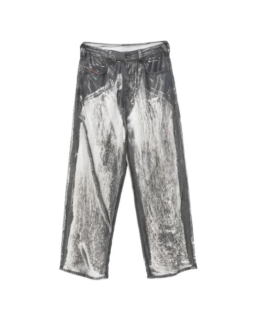 DIESEL Gray 1997 D-Enim-M Logo-Patch Trousers