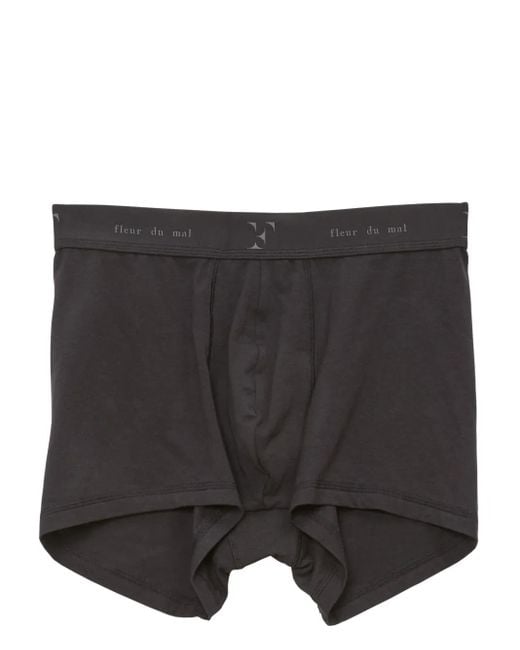 Fleur du Mal Black Stretch-Cotton Modal Boxer Briefs for men