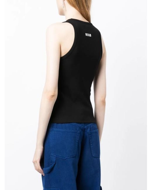 MSGM Top Verfraaid Met Hart in het Black