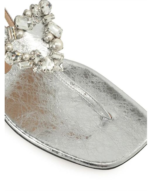 Sergio Rossi White Godiva Precious Sandals
