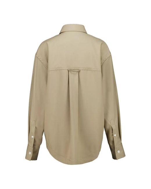 AMI Natural Sharp-Collar Shirt