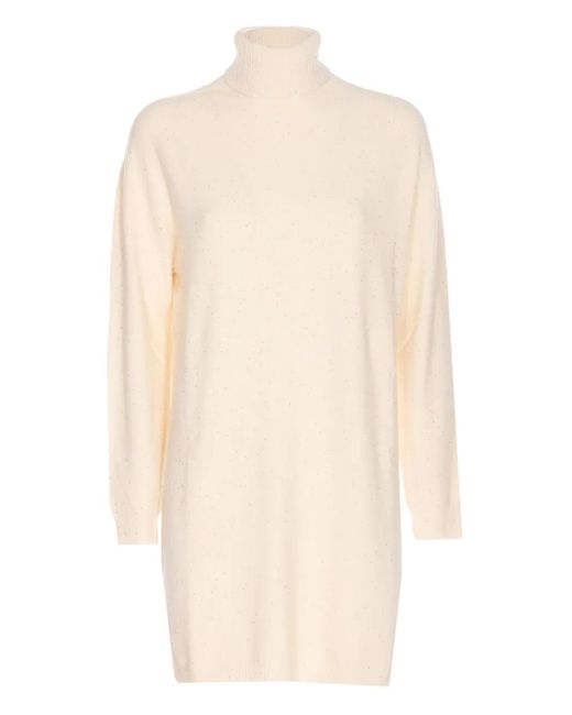 Liu Jo High-Neck Sequin Short Dress in White Lyst UK