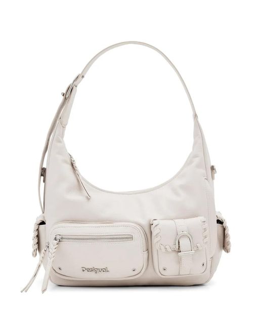 Borsa Tote Con Logo di Desigual in White