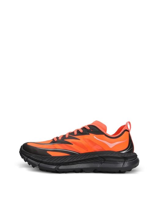Hoka One One Red Mafate Speed 4 Lite Panelled Sneakers for men