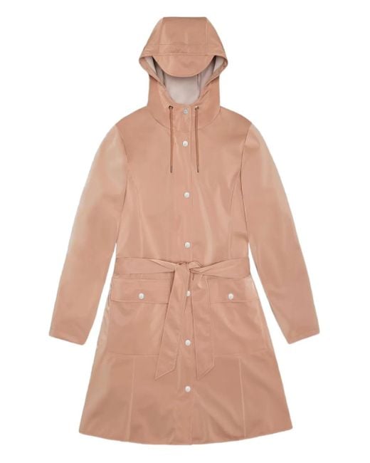 Trench Con Cintura di Rains in Pink