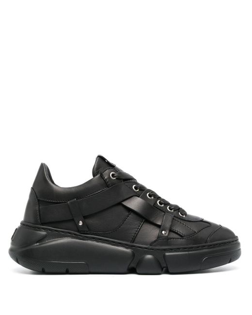 Agl Attilio Giusti Leombruni Black Ruth Leather Sneakers