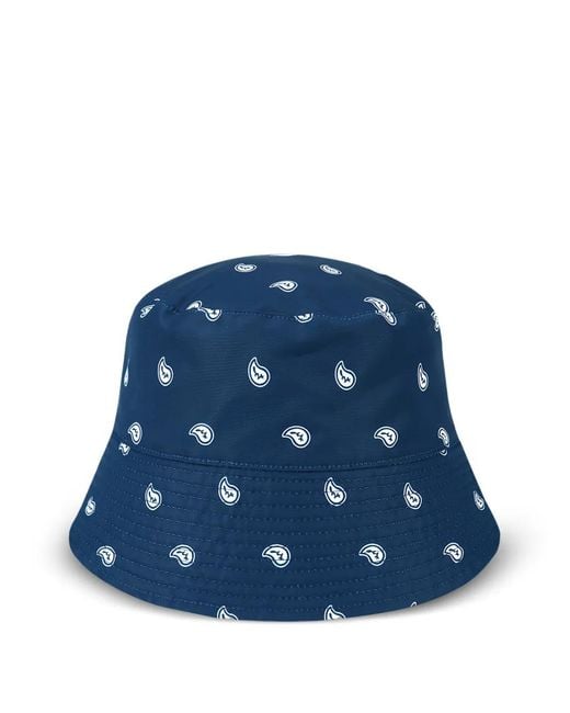 DAZE DAYZ Blue Bandana Paisley-Print Bucket Hat