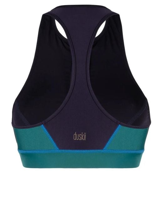 Duskii Blue Colour-Block Bikini Top