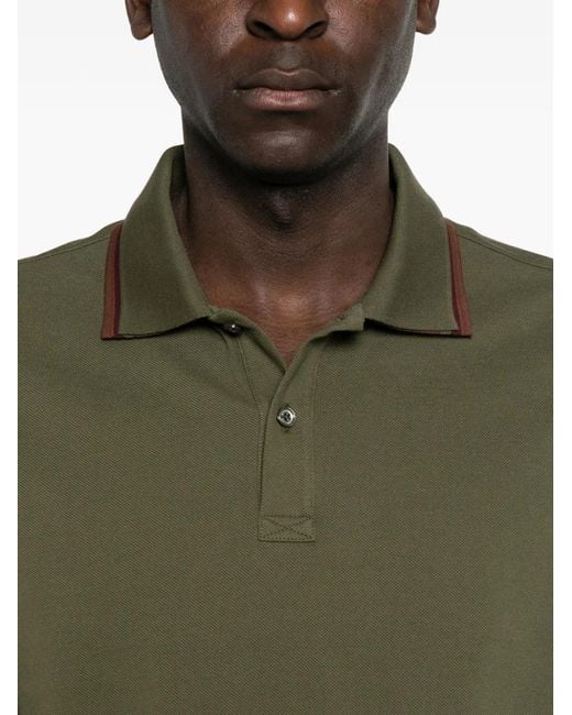 Moncler Green Premium Cotton Short Sleeve Polo For for men