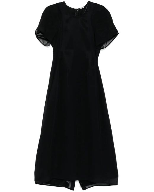 Jil Sander Black Georgette Dress
