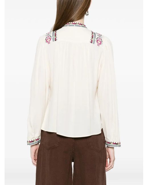 Blouse Brodée Ba&sh en coloris White
