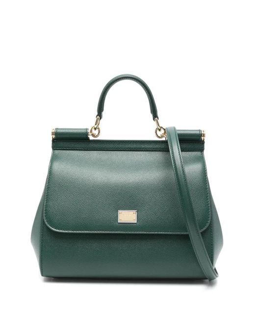 Dolce & Gabbana Green Large Sicily Tote Bag