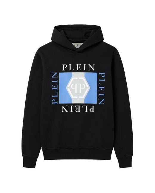 Philipp Plein Blue Hoodie Plein Pp for men
