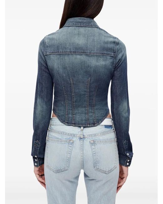 Re/done Blue X Pamela Anderson Denim Shirt