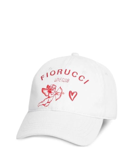 Cappello Da Baseball Cupid Con Ricamo di Fiorucci in White
