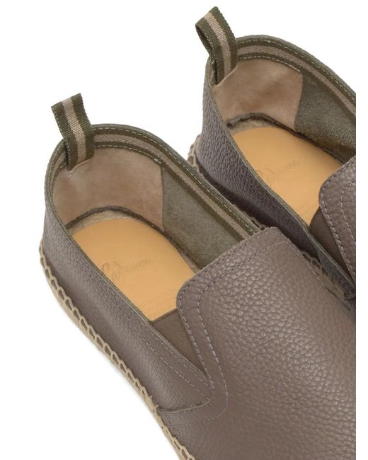 Castaner Gray Justin Leather Espadrilles for men