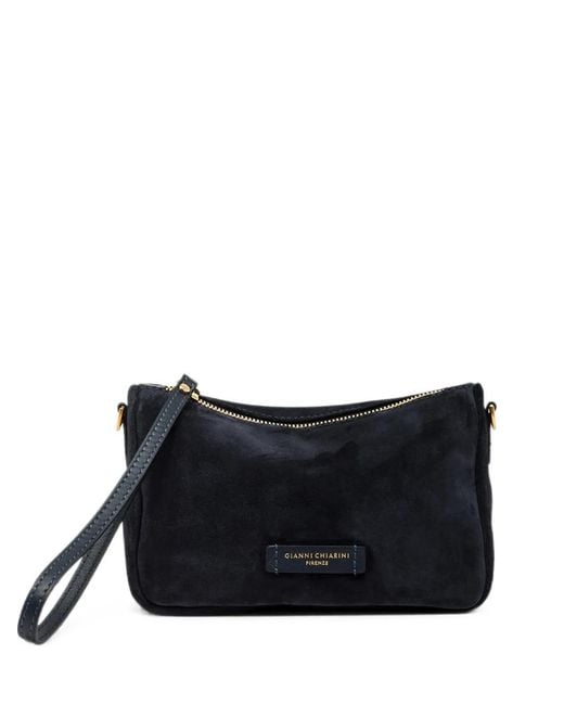 Gianni Chiarini Black Nora Small Suede Clutch Bag