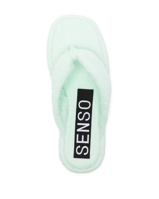 Senso White Izzy Terrycloth Sandals