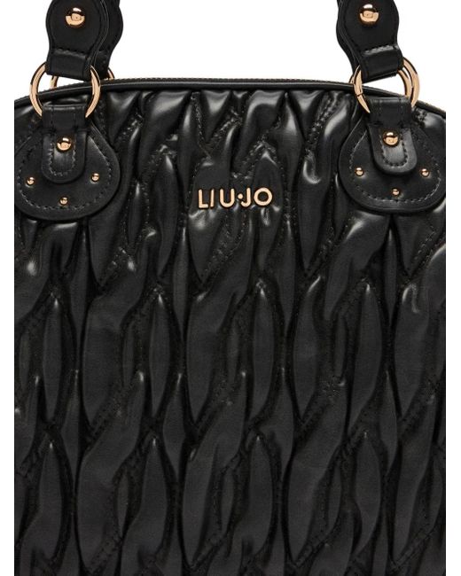 Liu Jo Black Mittelgroßer Matelassé-Tote Bag mit Reißverschluss