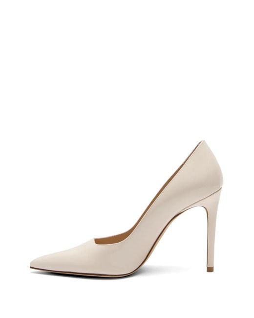 Stuart Weitzman White Pointed-Toe Pumps