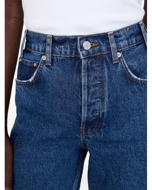 Anine Bing Blue Roy Jeans Mit Hohem Bund