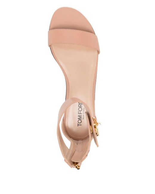 Tom Ford Pink Leather Flat Sandals