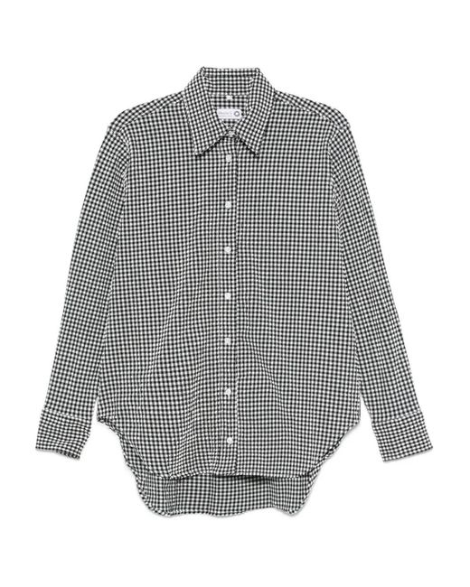 Hunza G Gray Checkered Shirt