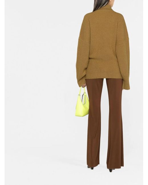 The Attico Green Grace High-Neck Jumper